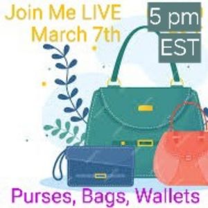 3/7 LIVE Posh Show - Purses, Bags & Wallets @ 2pm PT | 5pm ET